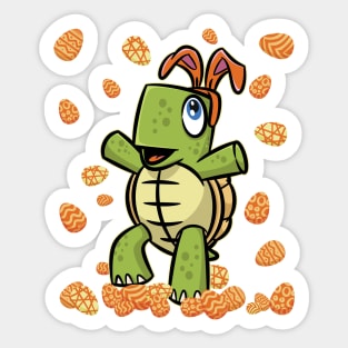 Adorable Turtle Bunny Easter Egg Cute Women Men Boys Girls Kids Teens Youth Sticker